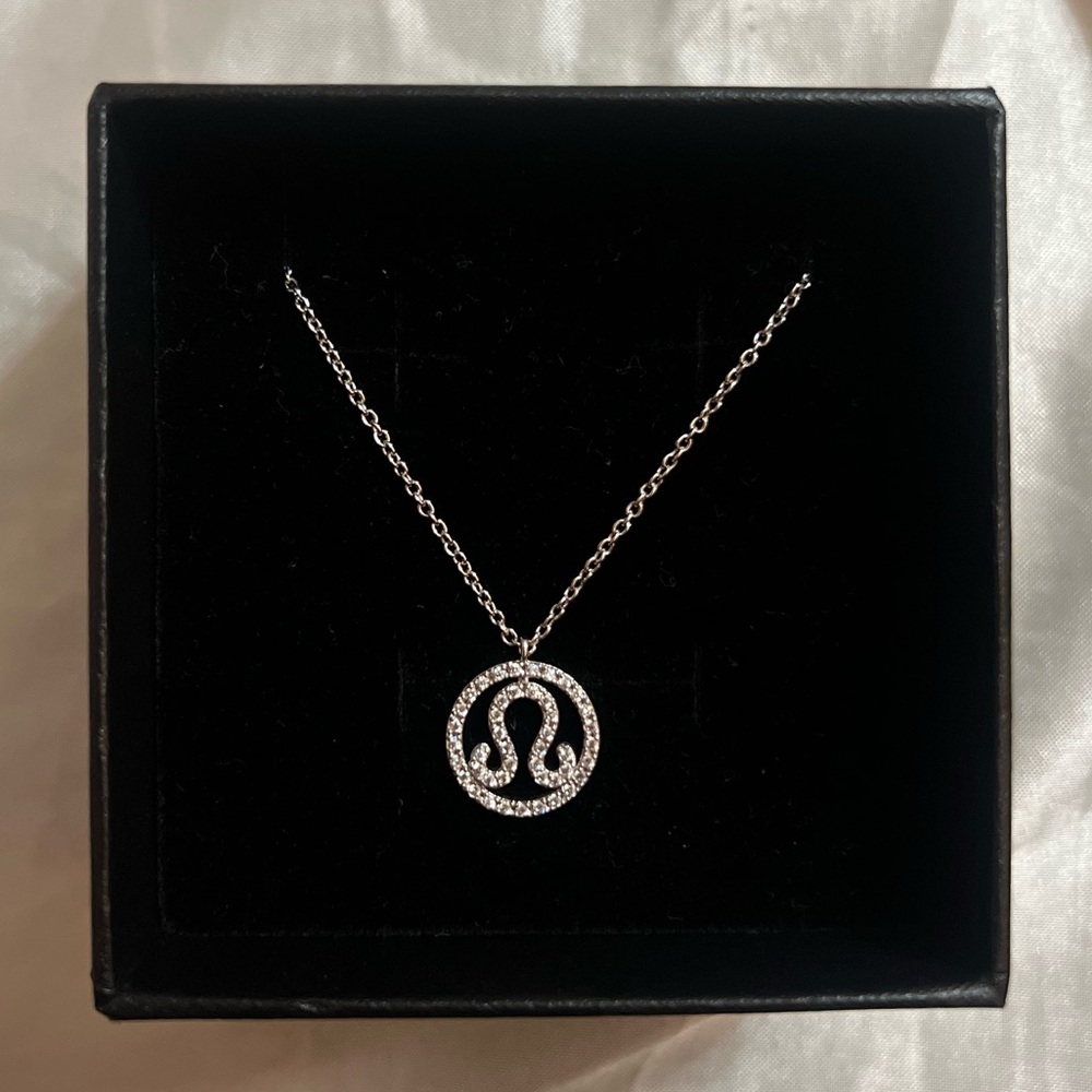 Rhinestone Leo Zodiac Charm Necklace